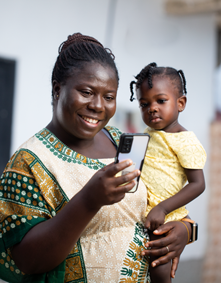 lady holding baby